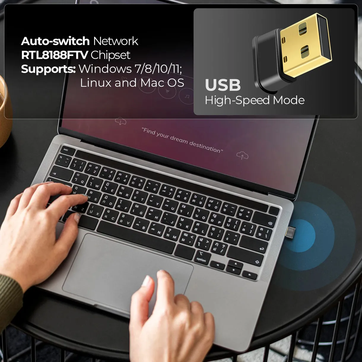 Foxin USB WiFi Adapter 150Mbps (FWD 150) view 6